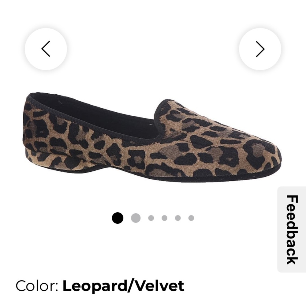 Daniel Green Women's Meg
House Shoe . Leopard Print Velvet Loafers